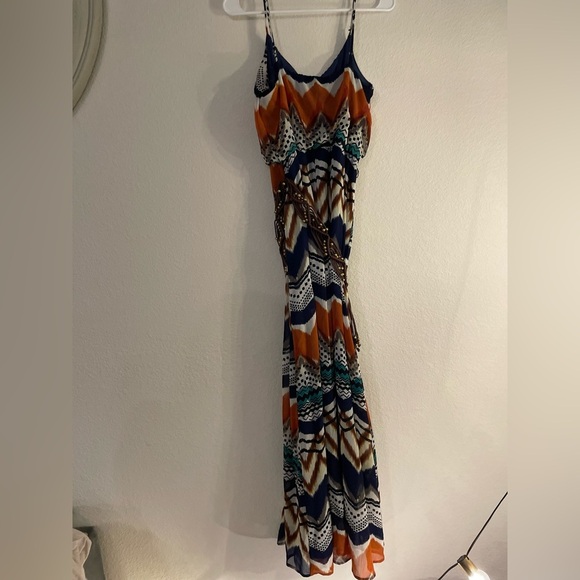 Bisou Bisou Chevron Pattern Maxi Dress size 10 - Picture 6 of 6